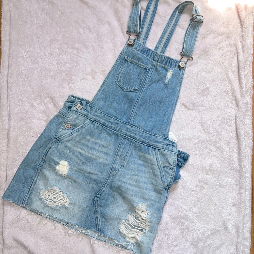 Denim Overall Skirt Dress